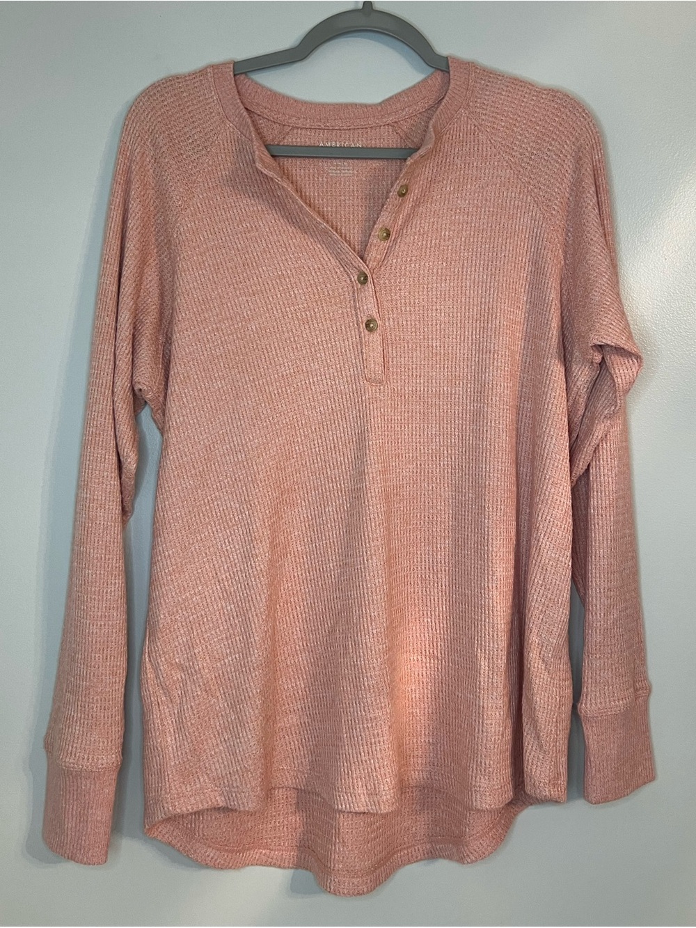 American Eagle Waffle Henley